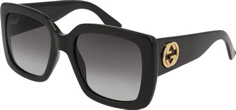 gucci gg0141s 001|Gucci GG0141S 001 Black GG0141S Square Sunglasses Lens .